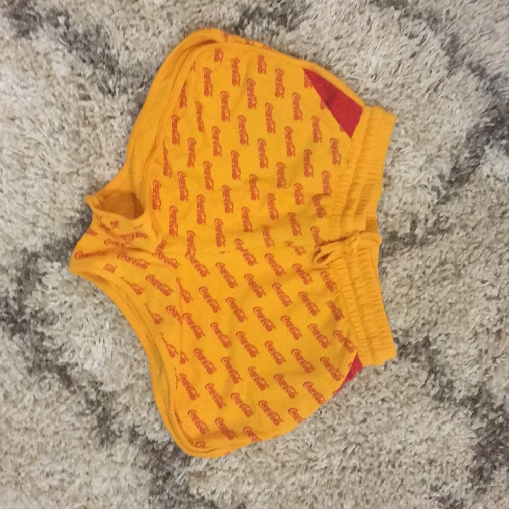 Coca-Cola yellow and red lounge shorts